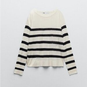 Basic Knit Sweater -striped